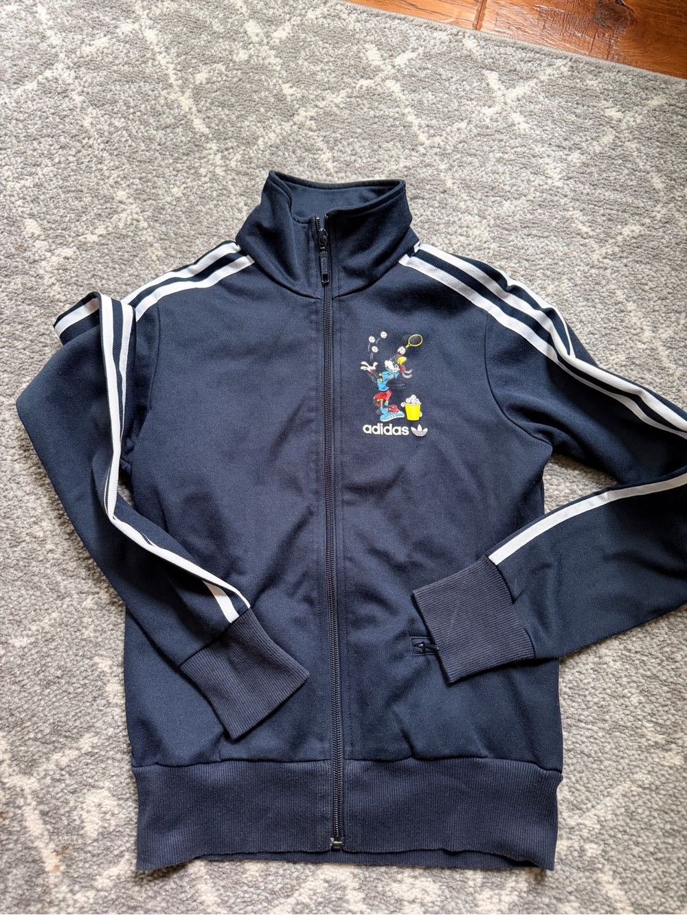 Vintage Adidas Originals x Disney Goofy Track Jacket Navy Size S
